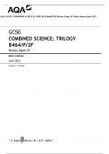 AQA GCSE COMBINED SCIENCE: TRILOGY 8464/P/2F Physics Paper 2F Mark scheme June 2023