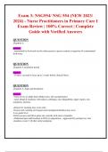 Exam 1,Exam 2,Exam 3 & Exam 4: NSG554/ NSG 554 (NEW 2023/ 2024 UPDATES BUNDLED TOGETHER WITH COMPLETE SOLUTIONS) - Nurse Practitioners in Primary Care I Exam Reviews | 100% Correct | Complete Guides with Verified Answers 