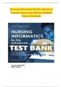  Advanced practice nursing /Nursing Informatics for the Advanced Practice Nurse 2nd Edition McBride Tietze Test Bank