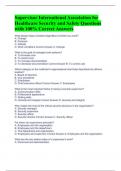 Supervisor International Association for Healthcare Security and Safety Questions with 100&percnt; Correct Answers 