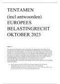 Europees belastingrecht tentamen eerste kans 2023, master Fiscaal Recht VU