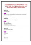 Gainsight Admin Certification Exam Prep &lpar;2023&sol; 2024 New Update&rpar; Questions and  Verified Answers&vert; 100&percnt; Correct 