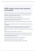 SCRN -allegro review exam questions and answers