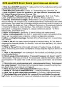 NCE AND CPCE STUDY GUIDE QUESTIONS AND ANSWERS