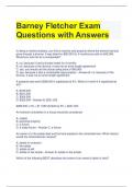 Barney Fletcher Exam Questions with Answers 