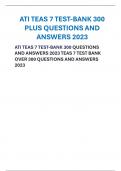 ATI TEAS 7 TEST-BANK 300 PLUS QUESTIONS AND ANSWERS 2023
