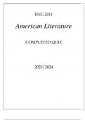 ENG 2011 AMERICAN LITERATURE COMPLETED QUIZ 20232024.