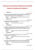 NURS 6521N-55 ADVANCED PHARMACOLOGY MIDTERM EXAM WITH ANSWERS 2023 GRADED A&plus;