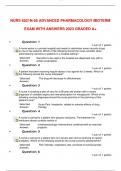NURS 6521N-55 ADVANCED PHARMACOLOGY MIDTERM EXAM WITH ANSWERS 2023 GRADED A+