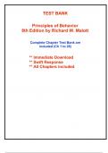 Test Bank for Principles of Behavior, 8th Edition Malott (All Chapters included)