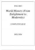 ENG 2003 ENLIGHTMENT TO MODERNITY COMPLETED QUIZ 20232024