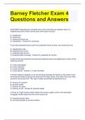 Barney Fletcher Exam 4 Questions and Answers