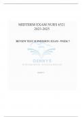 MIDTERM EXAM NURS 6521 2023-2025 REVIEW TEST SUBMISSION: EXAM - WEEK 7 