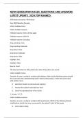NEW GENERATION NCLEX&period; QUESTIONS AND ANSWERS LATEST UPDATE&period; 2024&period;TOP RANKED