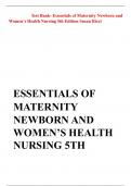 Test Bank- Essentials of Maternity Newborn and Women’s Health Nursing 5th Edition Susan Ricci  