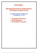 Test Bank for Managing Diversity in Organizations, 1st Edition Triana (All Chapters included)