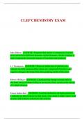 CLEP CHEMISTRY AND COLLEGE MATH EXAM 
