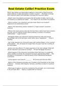Real Estate Colibri Practice Exam