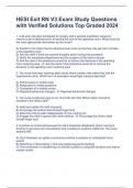 HESI Exit RN V3 Exam Study Questions with Verified Solutions Top Graded 2024 