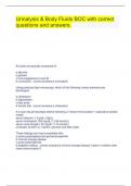 Urinalysis & Body Fluids BOC with correct questions and answers&period;