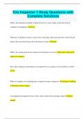 Fire Inspector 1 & 2 Bundled Exams Questions and Answers Multiple Versions &lpar;2023&sol;2024&rpar; &lpar;Complete and Accurate&rpar;