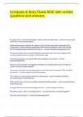 Urinalysis & Body Fluids BOC with verified questions and answers&period;