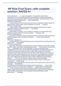  NP Role Final Exam &vert; with complete solution &vert; RATED A&plus;