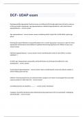 DCF- UDAP exam questions and 100&percnt;  correct answers 