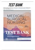 Test Bank For Medical-Surgical Nursing 10th Edition Concepts for Interprofessional Collaborative Care by Donna Ignatavicius, M. Linda Workman 9780323612425  All Chapters (1-69) |A+ COMPLETE GUIDE 