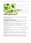 A* summary notes for photosynthesis and respiration, A level biology 