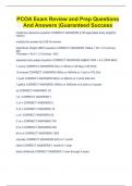 PCOA Exam Review and Prep Questions And Answers &vert;Guaranteed Success