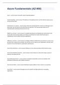 Azure Fundamentals &lpar;AZ-900&rpar; exam questions and 100&percnt; correct answers 2023
