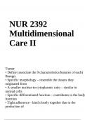 NUR 2392 Multidimensional Care II