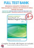 Test Bank For Brunner & Suddarth’s Textbook of MedicalSurgical Nursing 13th Edition by Hinkle Cheever (Hinkle, 2013), All Chapters