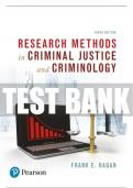 Test Bank For Research Methods in Criminal Justice and Criminology 10th Edition All Chapters - 9780137409020