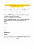 PN Mental Health Online Practice 2025 B&comma; Questions & Answers