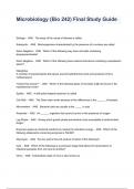 Microbiology (Bio 242) Final Study Guide Exam Questions And Answers 