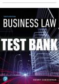 Test Bank For Business Law 10th Edition All Chapters - 9780134729060