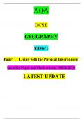 AQA GCSE GEOGRAPHY 8035/1 Paper 1 Living with the Physical Environment Question Paper and Mark scheme {MERGED} LATEST UPDATE