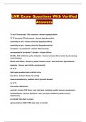 LMR Exam Questions With Verified Answers