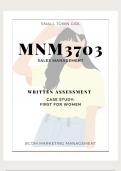 MNM3703 - ASS 3 - First for Women - Sales Management