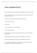 Army Acquisition Exam 1 Questions and answers 2023&sol;2024