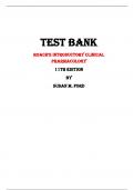 Roach’s Introductory Clinical Pharmacology 11th Edition Test Bank By Susan M. Ford | All Chapters, Latest - 2023/2024|