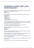 LATEST CORPORALS COURSE COMP 2 TEST REVIEW 