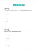 SPHE 314 QUIZ 1-4 AND FINAL EXAM PACKAGE - AMERICAN MILITARY UNIVERSITY