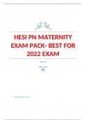 HESI PN MATERNITY /ACTUAL EXAM QUESTIONS & ANSWERS 2022/2023 LATEST UPDATE /GRADED A+