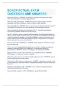 BCACP ACTUAL EXAM  QUESTIONS 