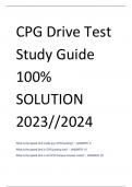 LATEST CPG Drive Test Study Guide 100% SOLUTION 2023//2024