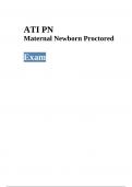 PN Maternal Newborn ATI Proctored Exam 2024
