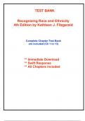 Test Bank for Recognizing Race and Ethnicity, 4th Edition Fitzgerald (All Chapters included)